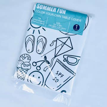 Kids Summer Art Activity | Coloring Tablecloth | Bucket List