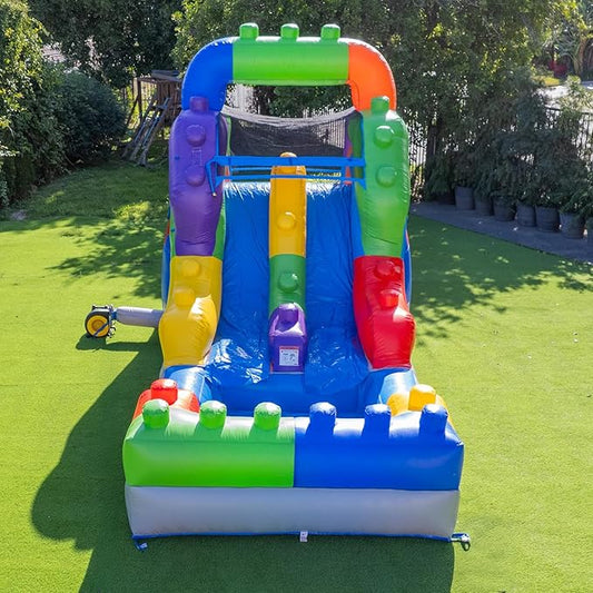 12' Dual Lane Inflatable waterslide (with optional obstacle course)