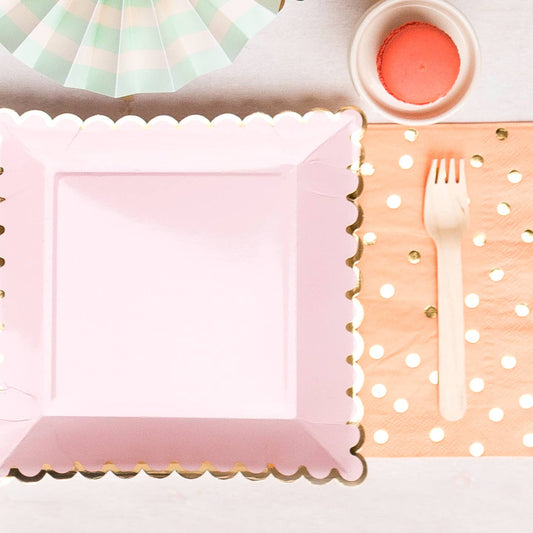 Blush Polka dot 9" Plate