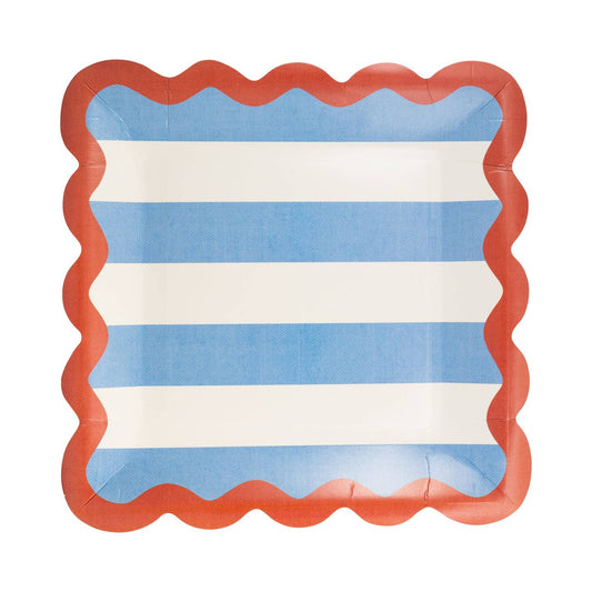 Hamptons Stripes 9" Paper Plate