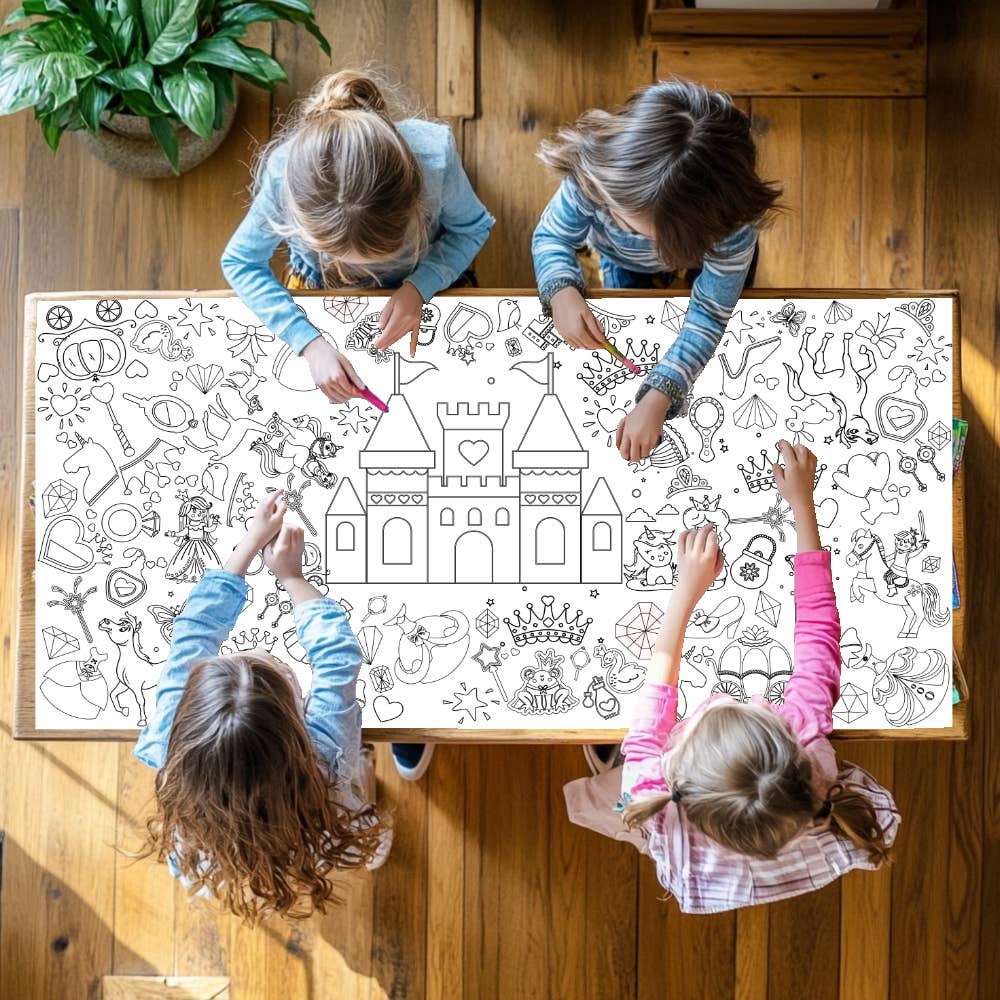 Princess Coloring Tablecloth | Princess Party Décor