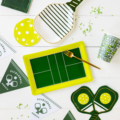 Pickleball Court Shaped Paper Plate