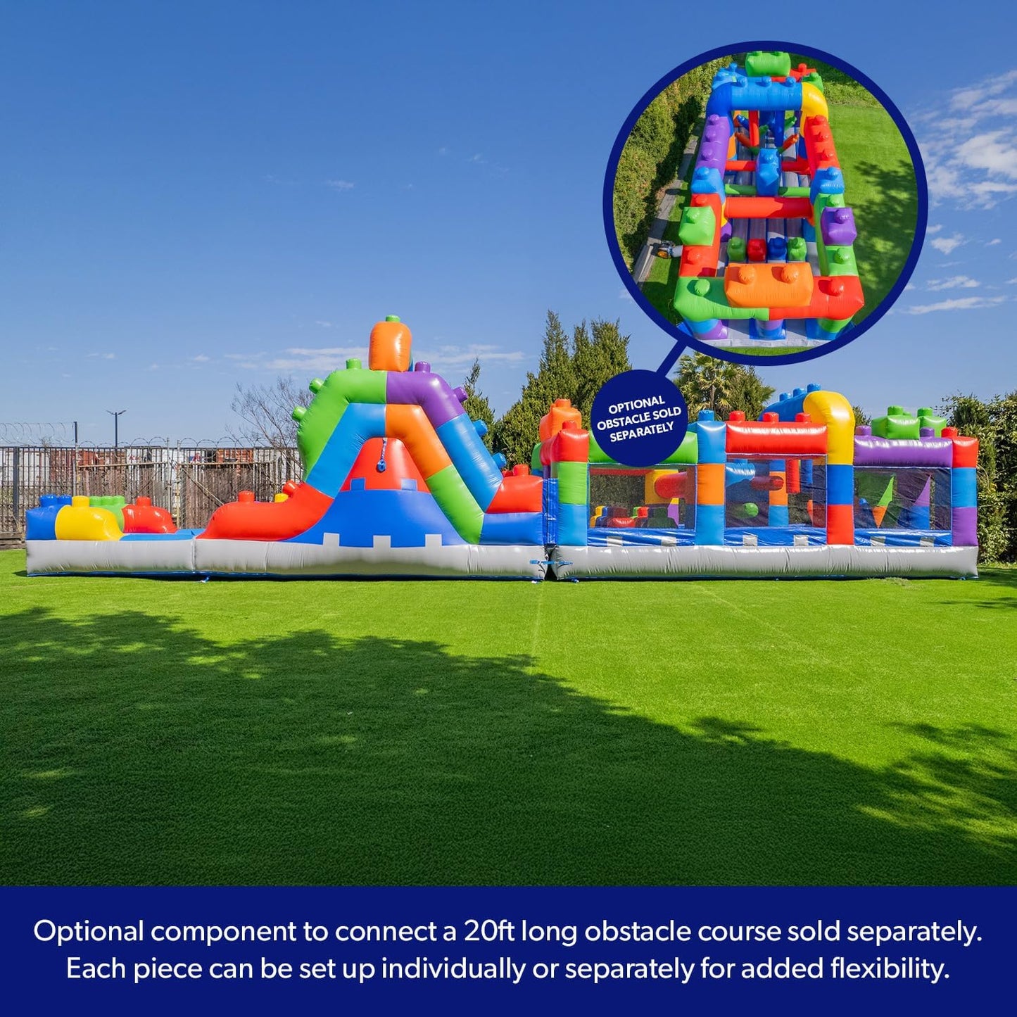 12' Dual Lane Inflatable waterslide (with optional obstacle course)