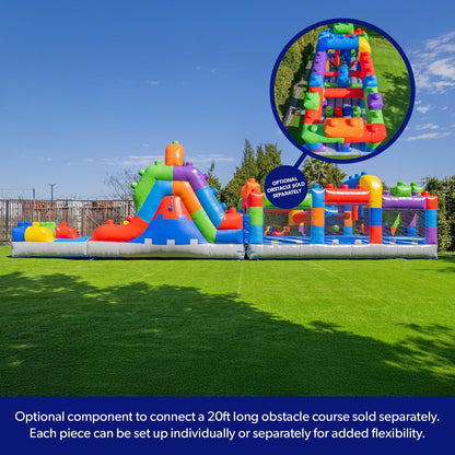12' Dual Lane Inflatable waterslide (with optional obstacle course)
