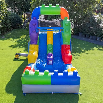 12' Dual Lane Inflatable waterslide (with optional obstacle course)