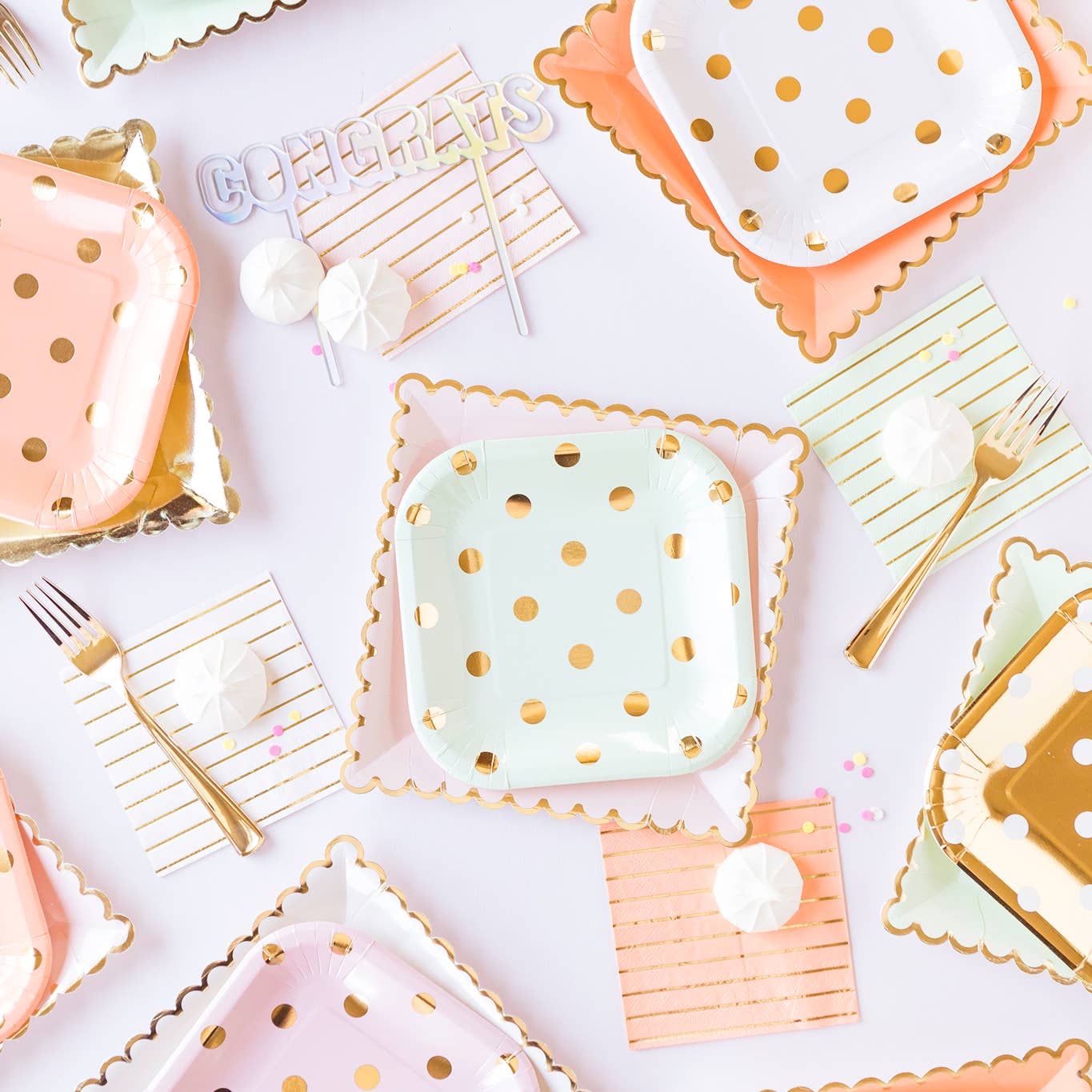 Blush Polka dot 7" Plate