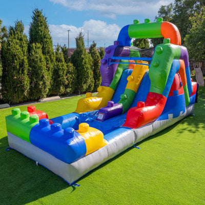 12' Dual Lane Inflatable waterslide (with optional obstacle course)
