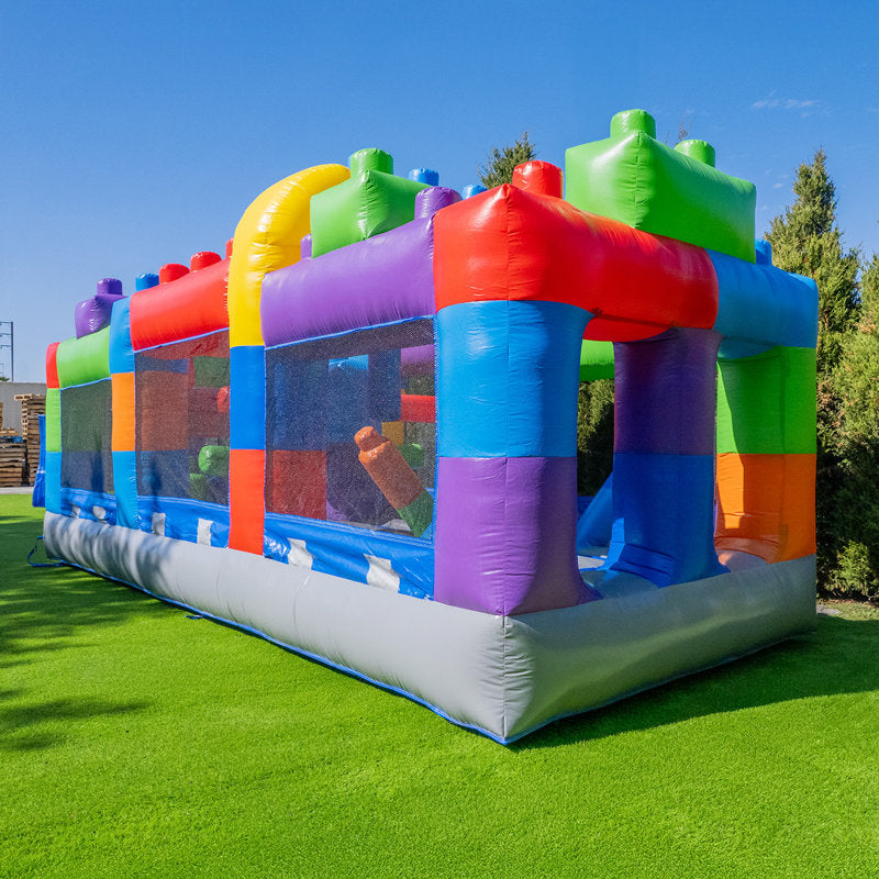 12' Dual Lane Inflatable waterslide (with optional obstacle course)