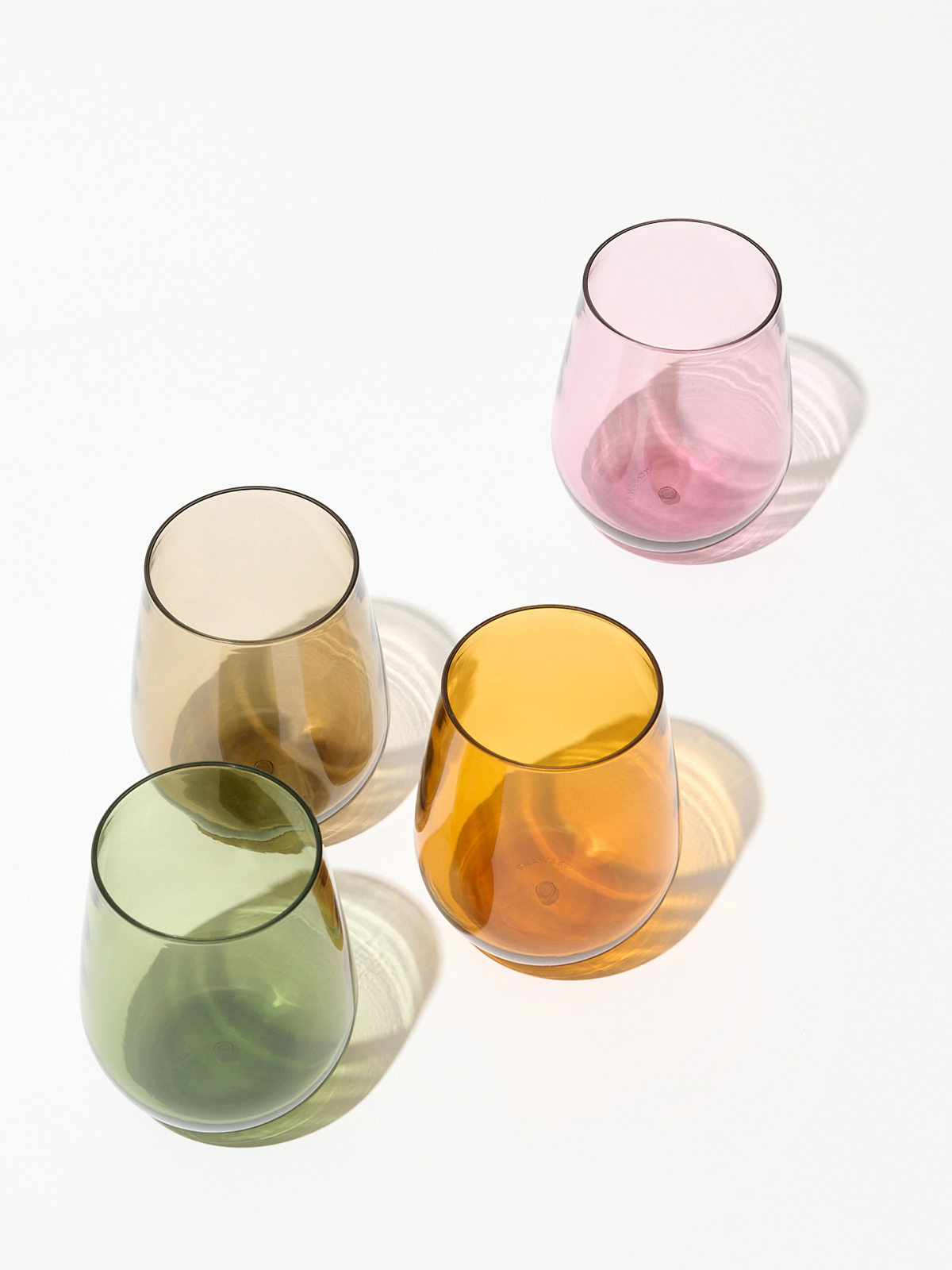 Re-usable color drinkware