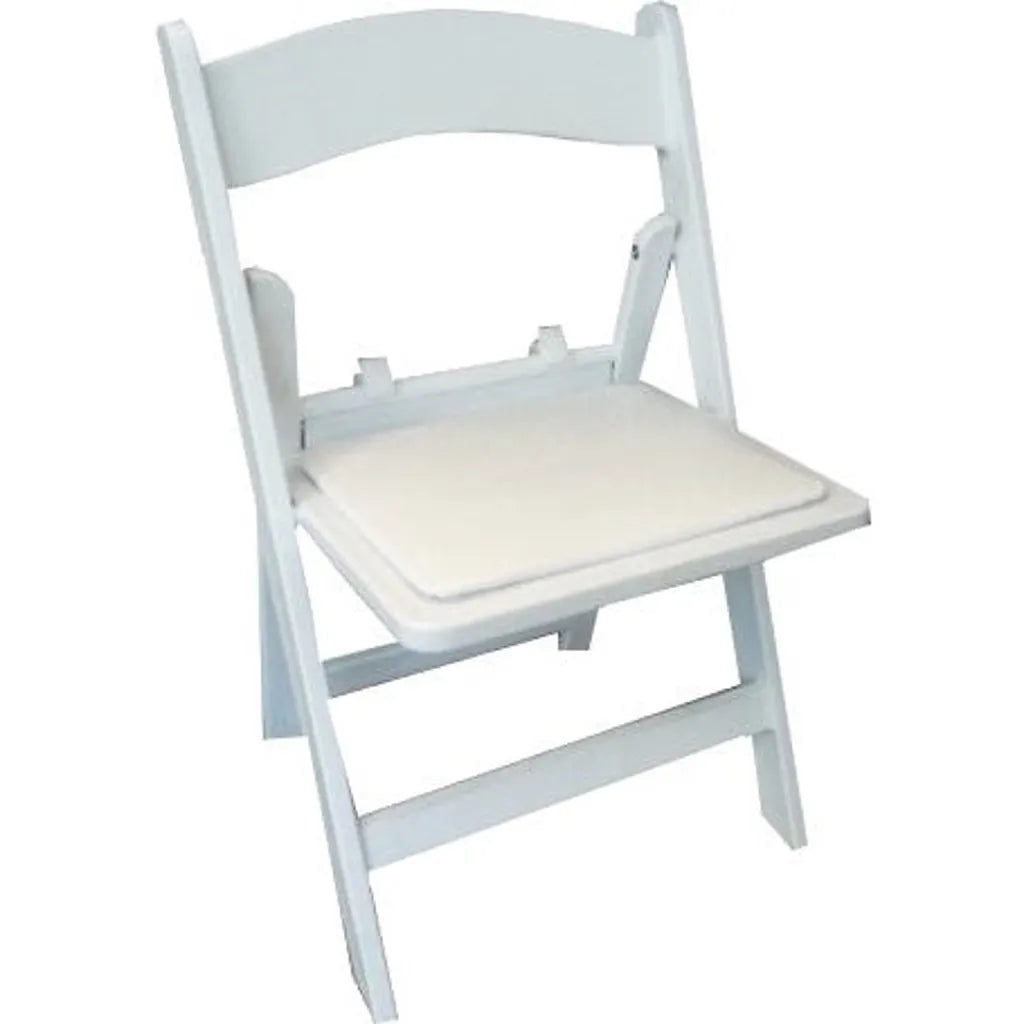 Kid's White Resin Folding Chair