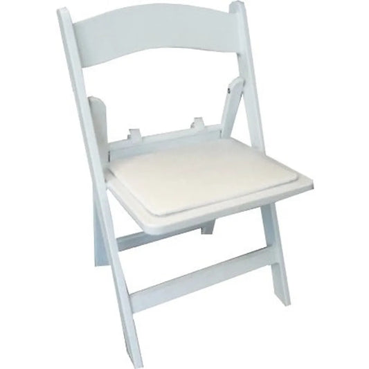 Kid's White Resin Folding Chair